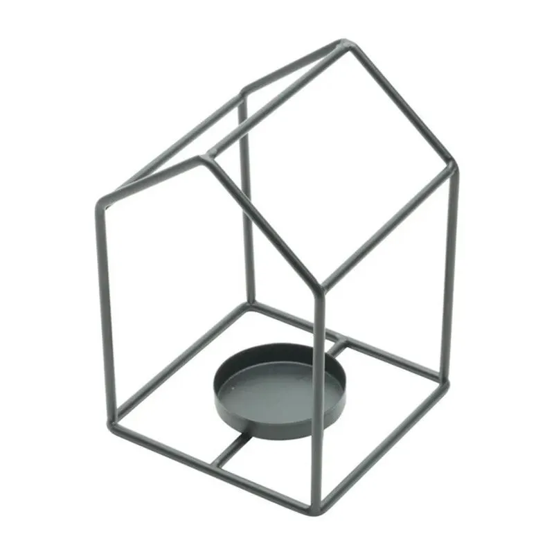 Castiçal De Metal Casa - Preto