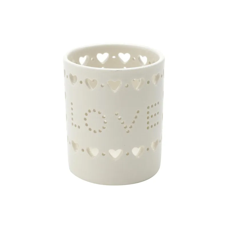Castiçal em Porcelana Love