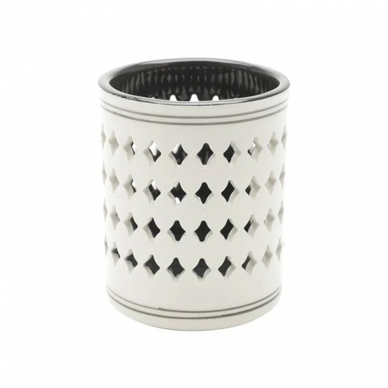 Castiçal Porcelana Diamonds