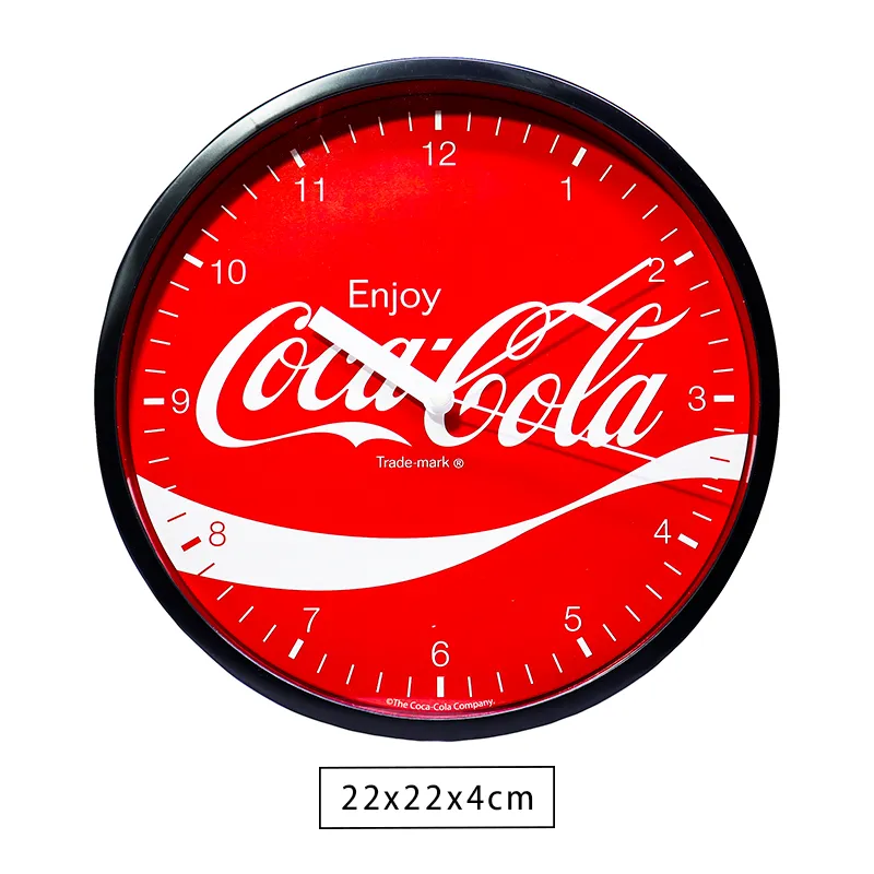 Relógio de parede plástico Coca-cola