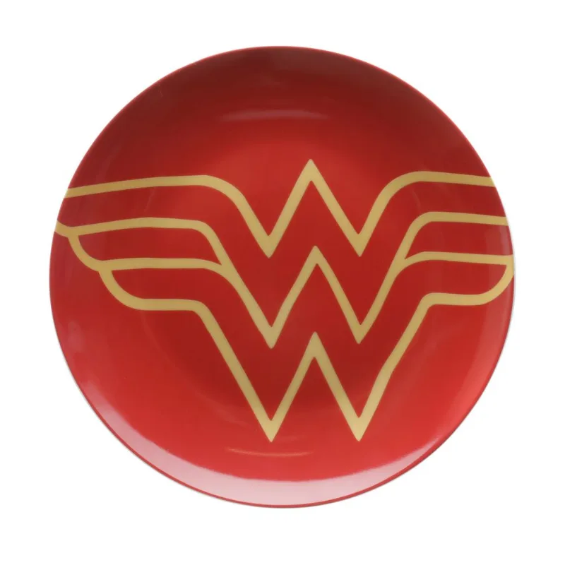 Jogo 2 Pratos Porcelana Sobremesa Mulher Maravilha 43393