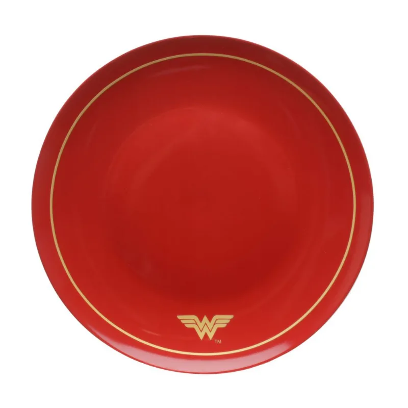 Jogo 2 Pratos Porcelana Jantar Mulher Maravilha 43396