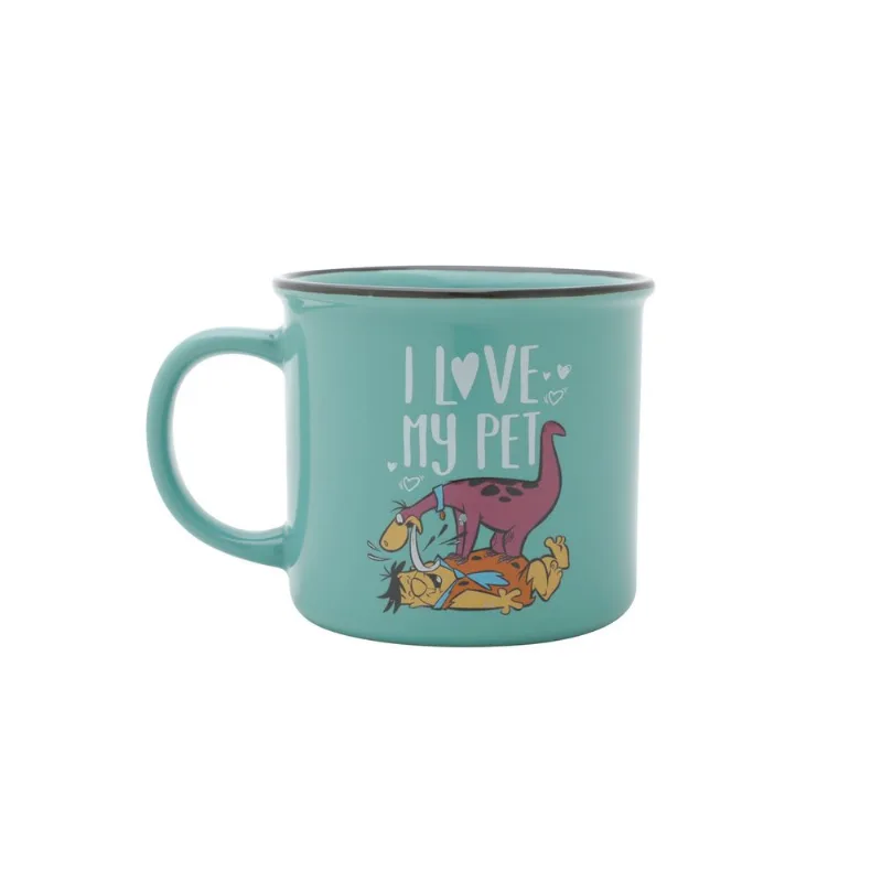 Caneca Flinstones Dino Love My Pet Porcelana Azul Urban 380ml 43407 Caneca porcelana Flinstones Dino Love My Pet 380ml 9,8x8x9m Azul