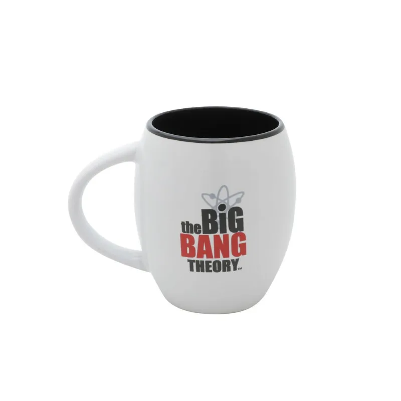 Caneca Porcelana Big Bang Theory Branco Preto 8X10X11,5cm 500ml
