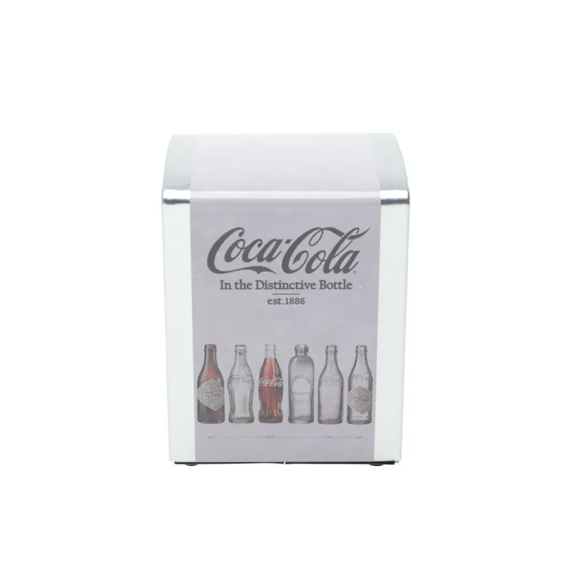 Porta Guardanapo Em Metal Coca-Cola Evolution Of Bottles