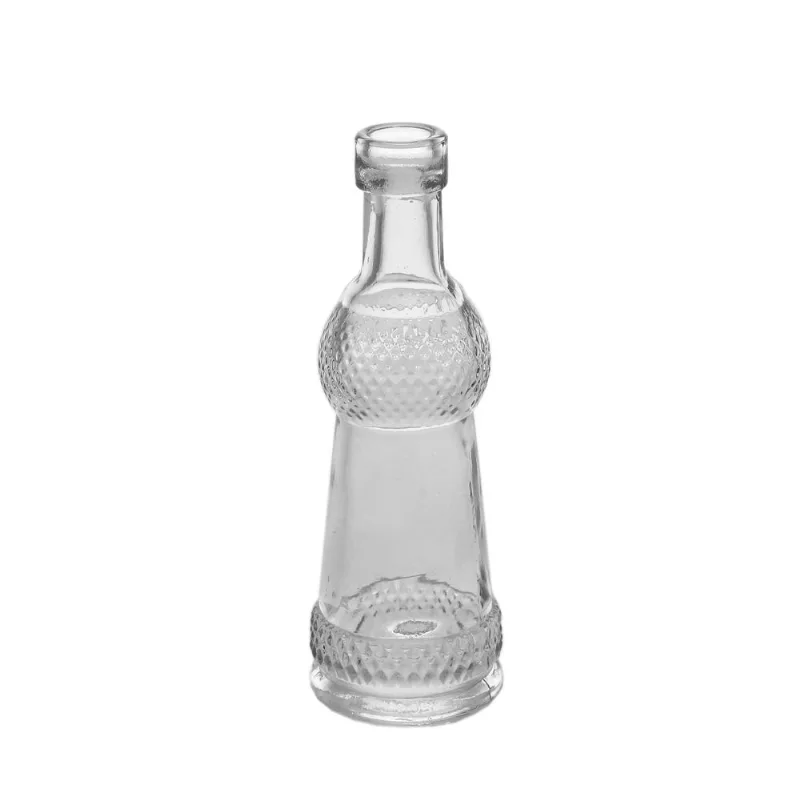 Garrafa vidro roco style decor siluette transparente 3,5×3,5×11,9cm