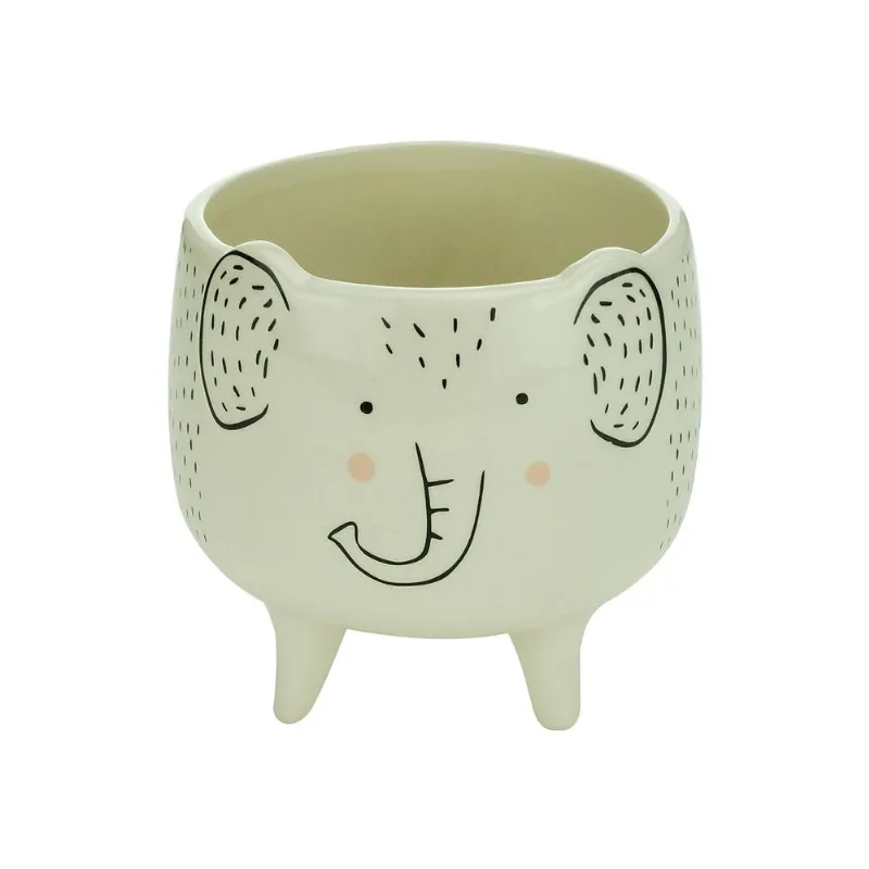 Cachepot De Cerâmica Charmy Elephant Grande Urban