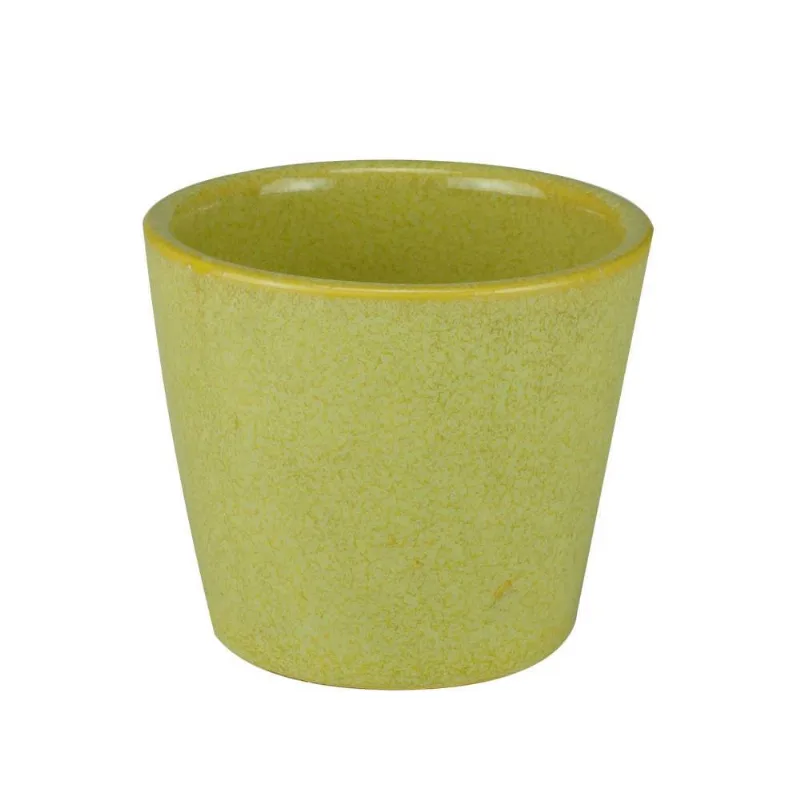 Cachepot Cerâmica Shine Freckled Amarelo 7,5X7,5X6,5cm