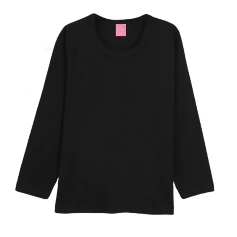 Camiseta Manga Longa Lisa Teen Preto Kamylus