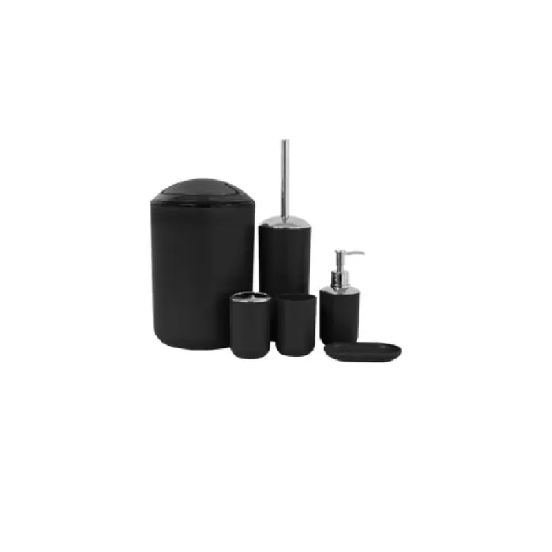Kit Banheiro Com 6 Peças Preto
