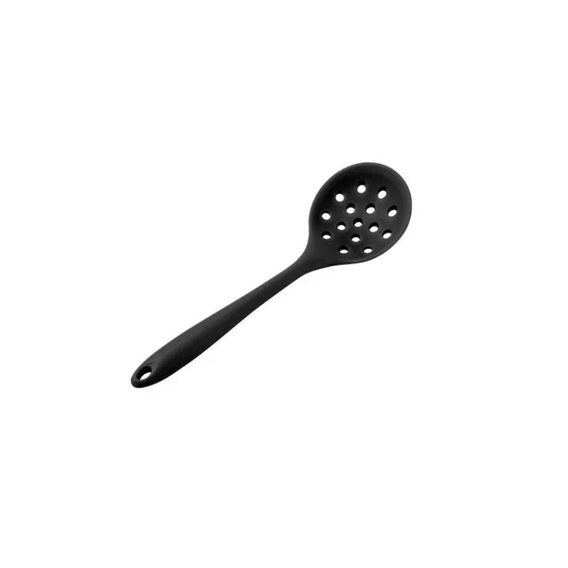 Escumadeira Em Silicone Preto 28x8.5cm Alem Mar