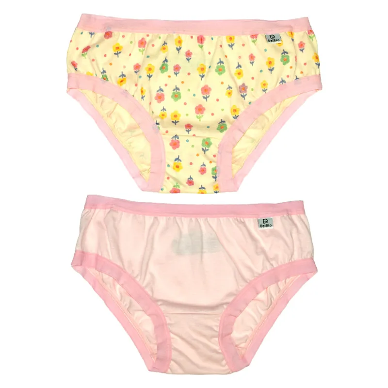 Kit 2 Calcinhas Biquini Infantil de Sensitive Est. Florzinha