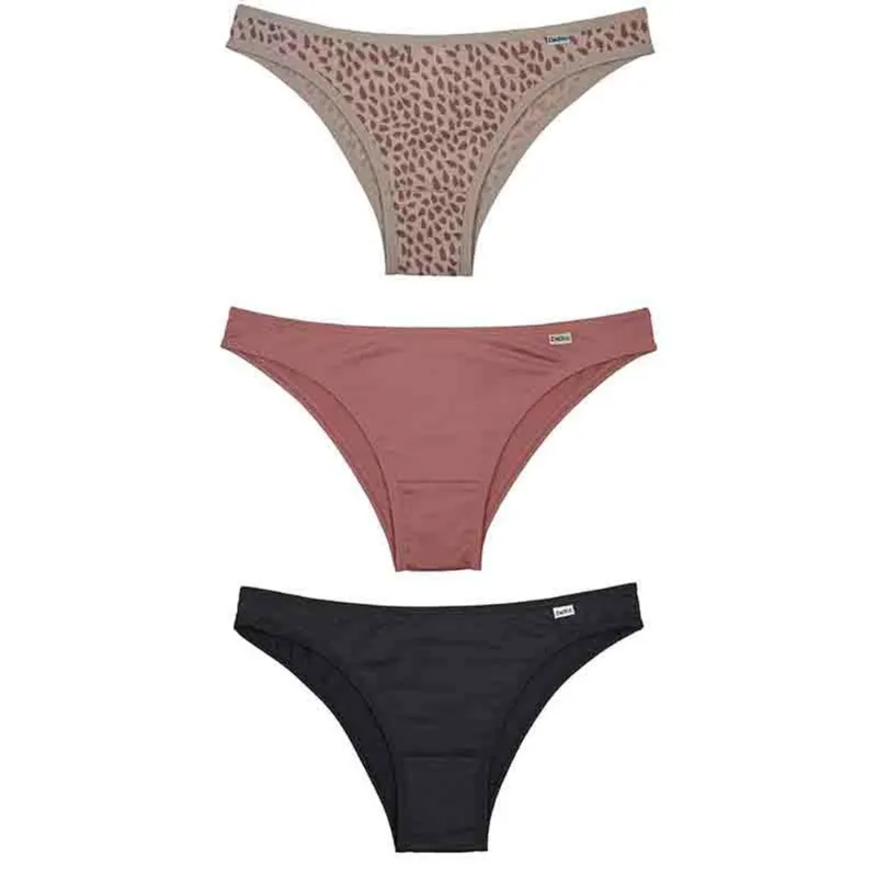 Kit 03 Calcinhas Tangas Estampa Felícia