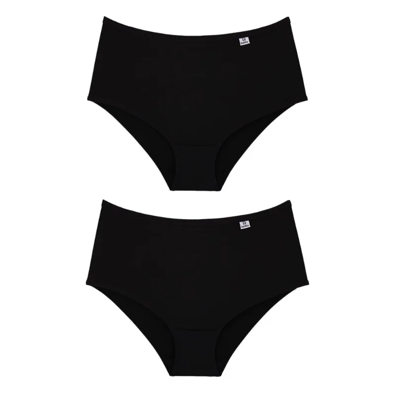 Kit 02 Calcinhas Senhora Largas Preto