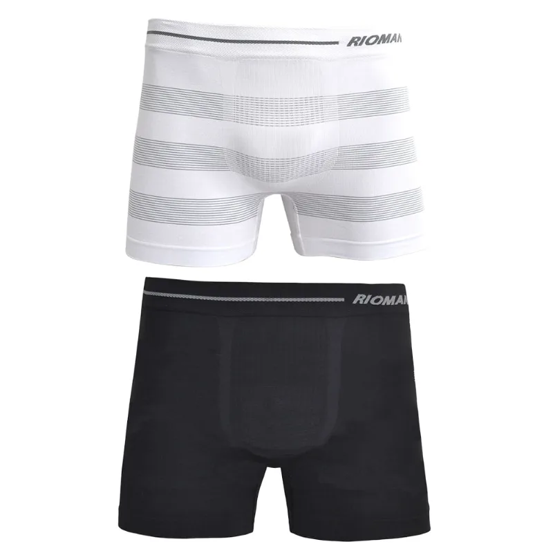 Kit 02 Cuecas Boxer Sem Costura Bc L-Pt