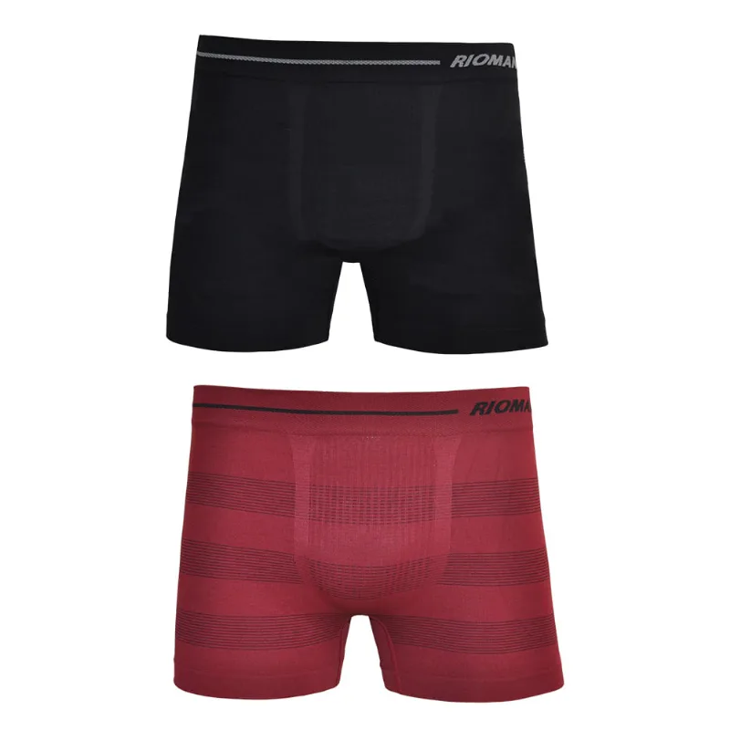 Kit 02 Cuecas Boxer Sem Costura Vi L-Pt