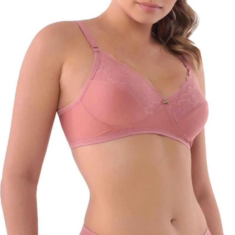 Soutien Em Modal Com Renda Rosa Chá - DelRio
