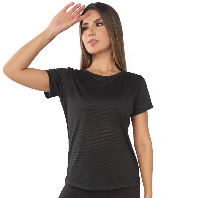 T-Shirt Em Neo Fresh Alongada Preto - DelRio