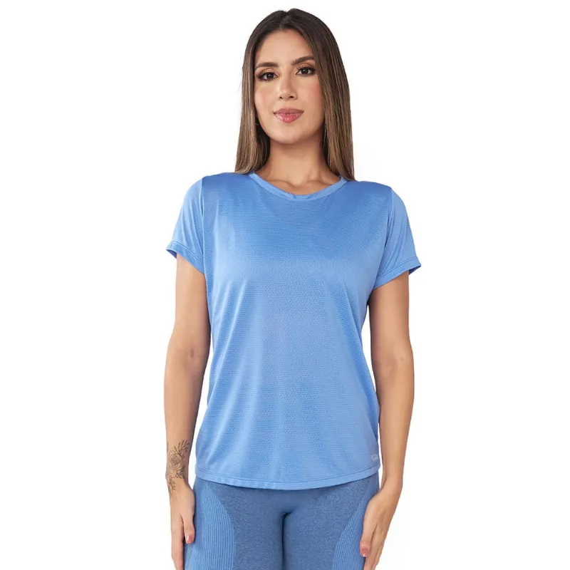 T-Shirt Em Neo Fresh Alongada Azul Celeste