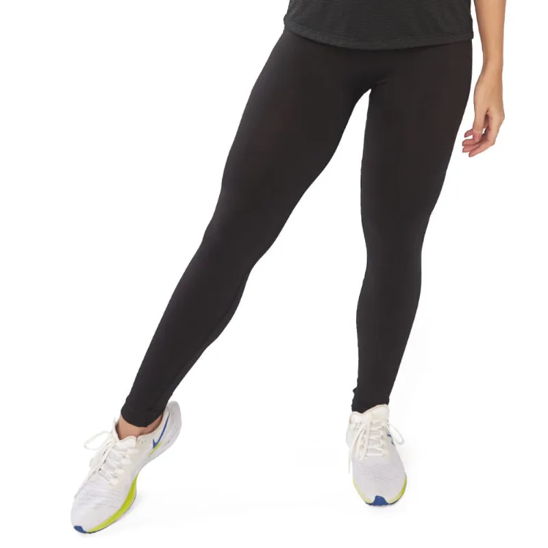 Calça Legging Fitness Sem Costura Canelada Nas Laterais Preto