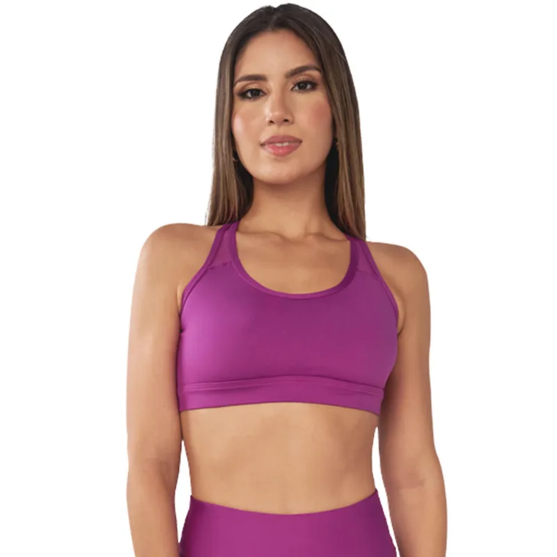 Top Fitness Em Diva Fit E Bee House Flor Violeta