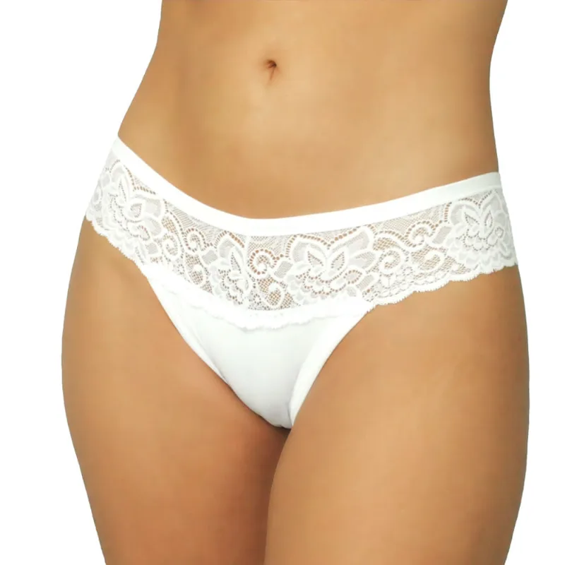 Calcinha Biquini Em Sensitive E Renda Musa Branco