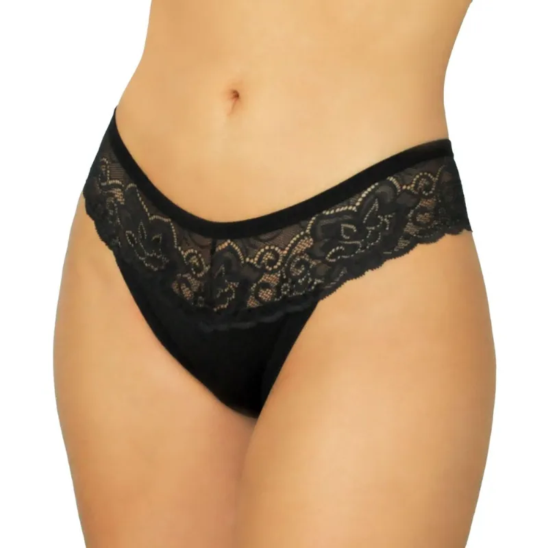 Calcinha Biquini Em Sensitive E Renda Musa Preto