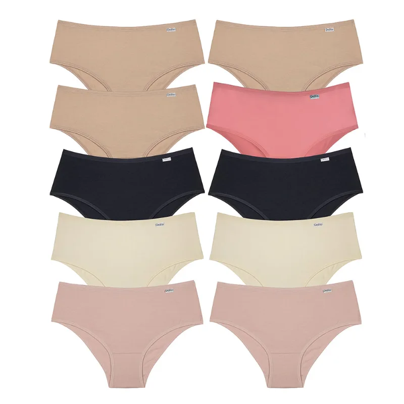 Kit 10 Calcinhas Em Cotton