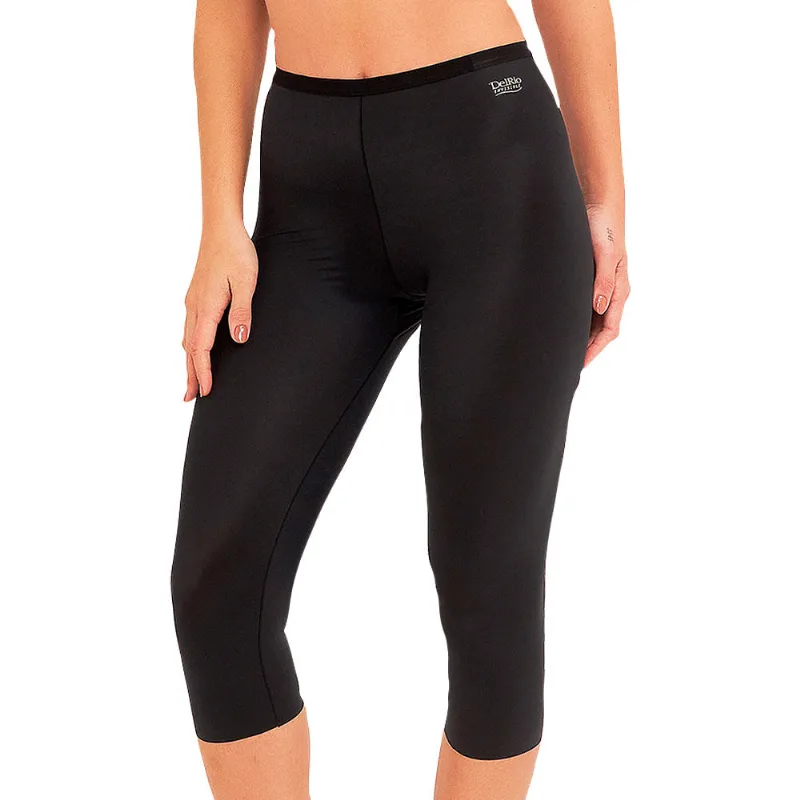 Calça Corsário Modeladora Em Laser Cut Preto