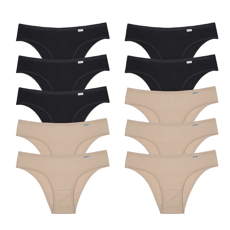 Kit 10 Calcinhas Biquini De Cotton