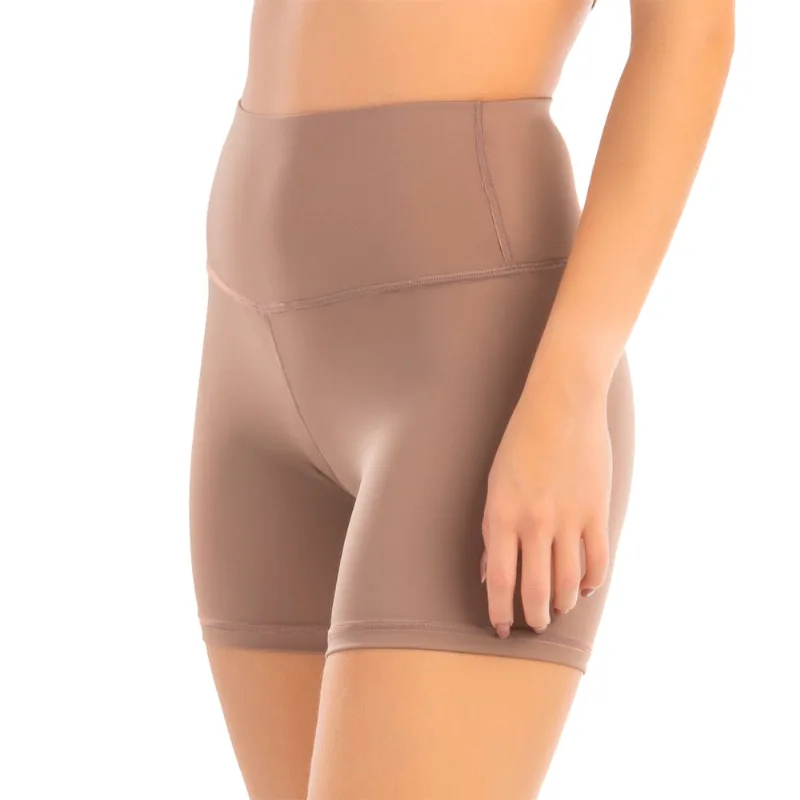 Bermuda Fitness Em Tecido Lulu Cappuccino