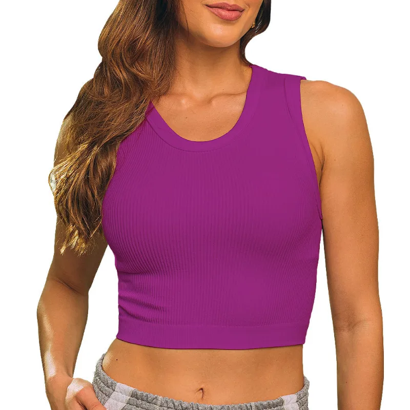 Cropped Canelado Sem Costura Pink