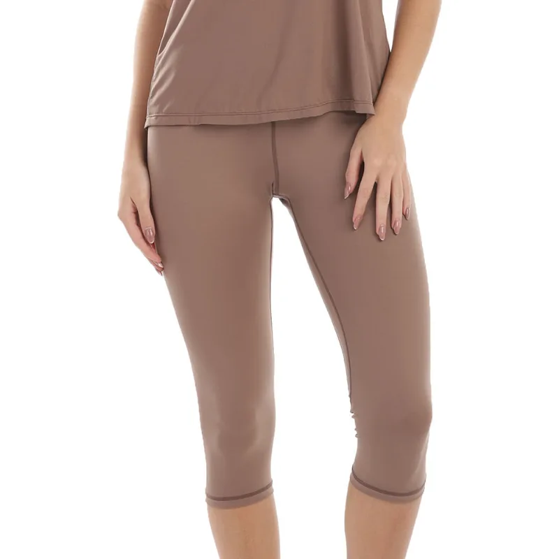 Calça Capri Fitness Com Bolso Invicivel Cappuccino