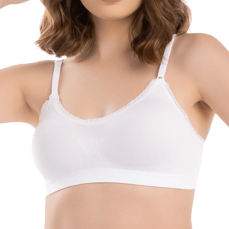 Top Sem Costura Com Detalhes Canelado Branco