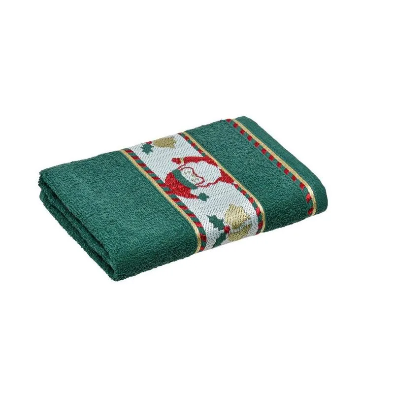 Pano De Prato Jacquard 50cm X 70cm Natal Verde Cavhome