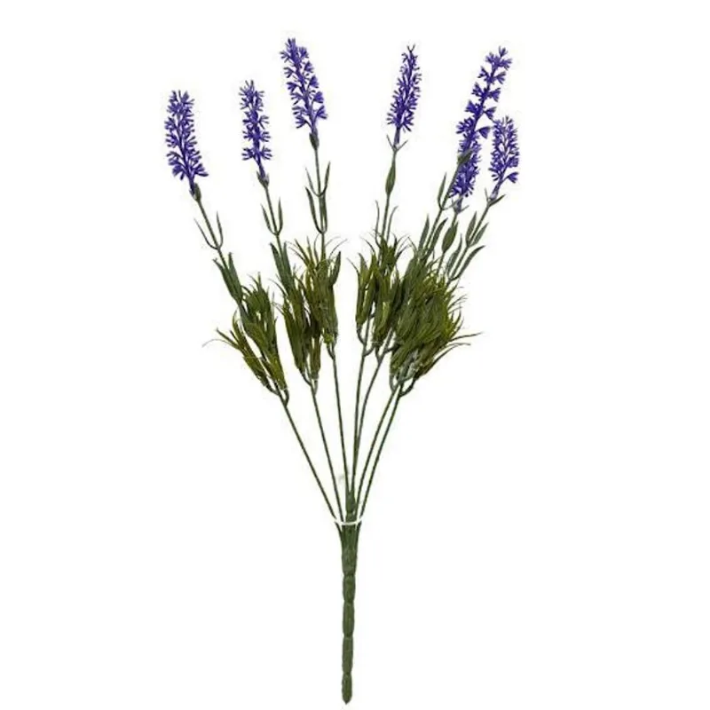 Buque Com 7 Galhos Lavanda Flor Artificial Para Decoração