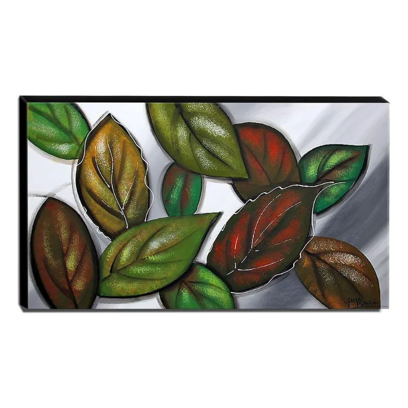 Quadro De Pintura Folhagens 70x120cm-1135