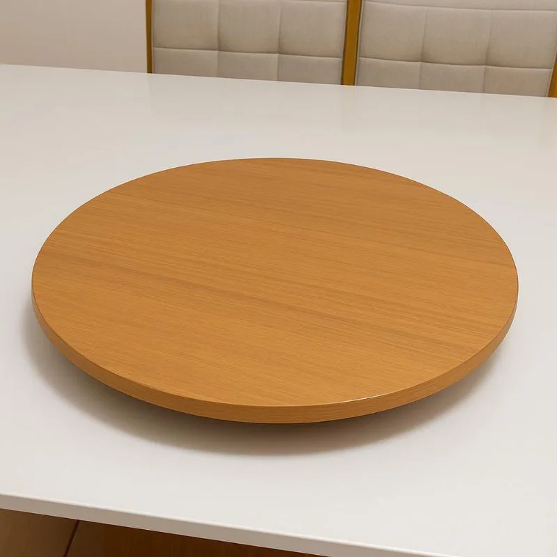 Centro de Mesa Prato Giratório Tábua MDF 60cm Sistema Giratório Mel Lubrano Decor