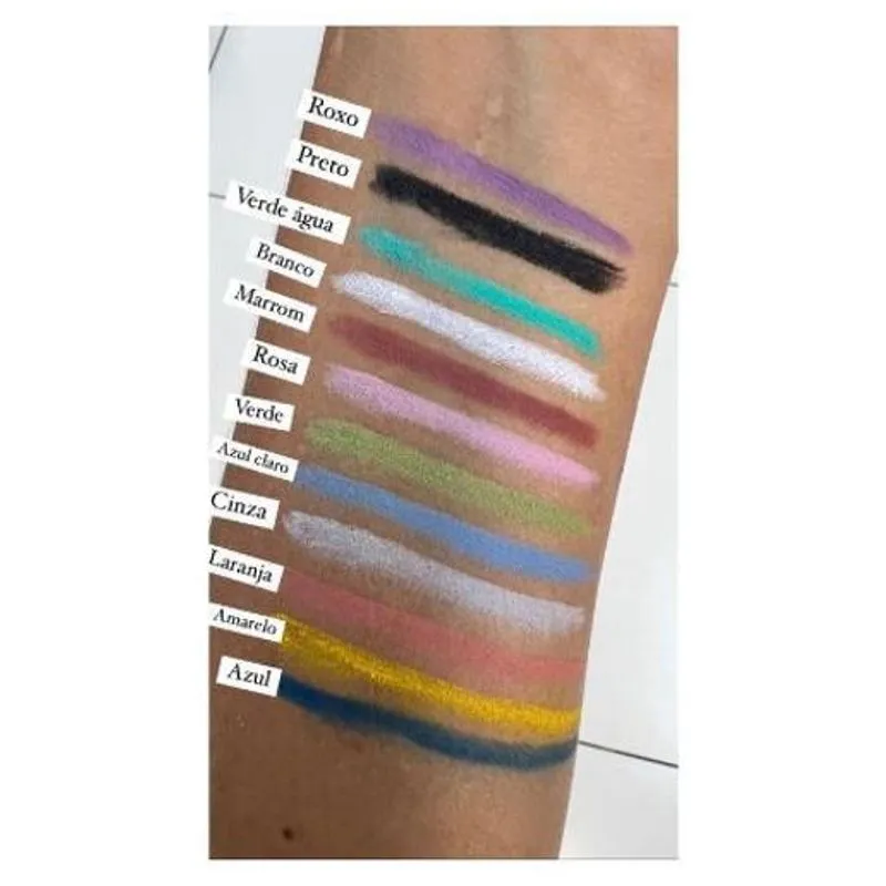 12 Lápis Colorido Delineador Para Olhos Epic Signature