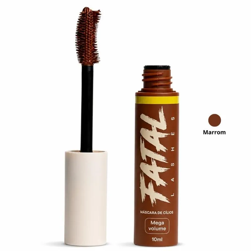 Máscara De Cílios Jasmyne Fatal Lashes Mega Volume 10ml Marrom