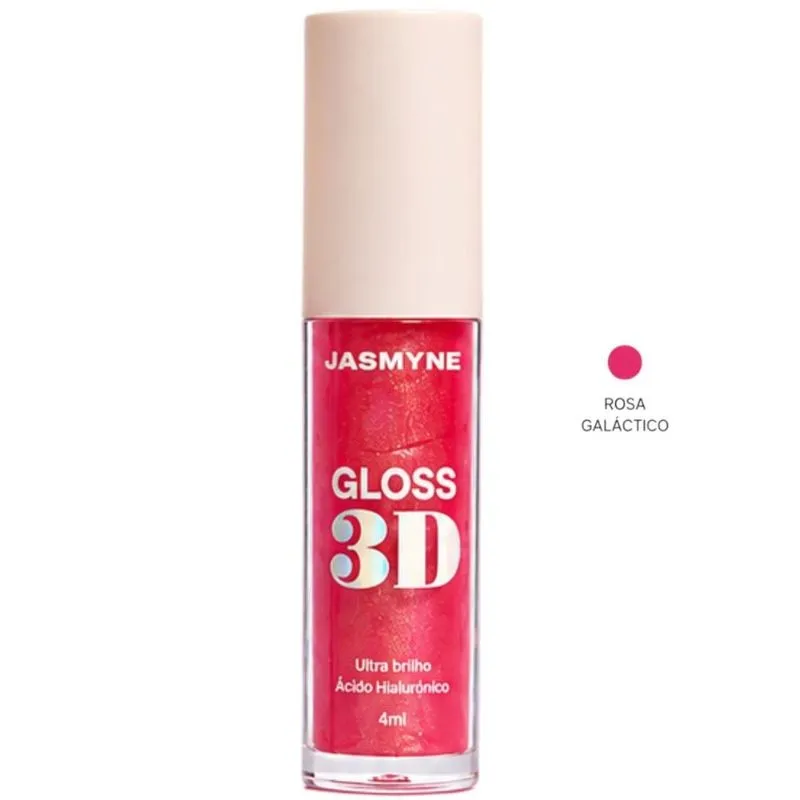 Gloss Labial 3D Jasmyne Ultra Brilho 4ml Rosa Galáctico