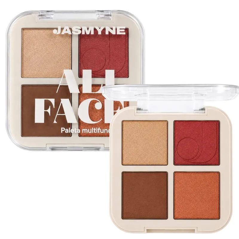 Paleta Multifuncional Jasmyne All Face Blush, Iluminador e Contorno B