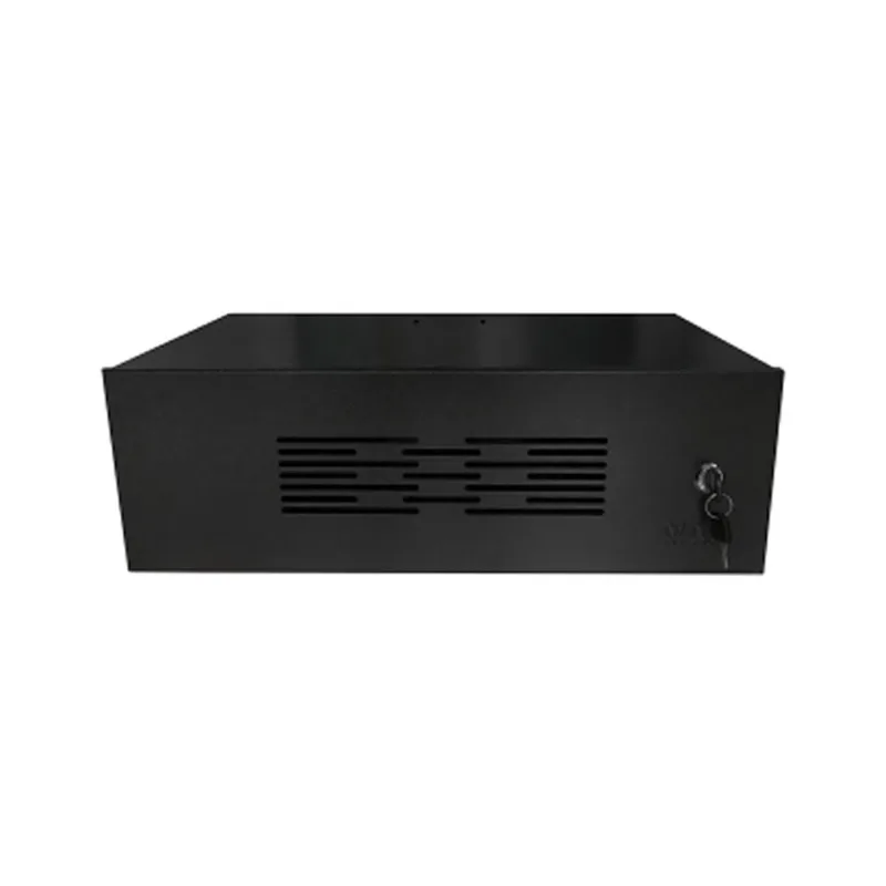 Mini Rack 19 3U Max Eletron Porta Ventilada Preto 16x50x35cm