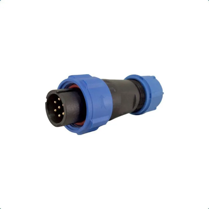 Conector Circular 7 Vias Ip68 Capa De Proteção à Prova D'água Pendente Sp1310 Macho