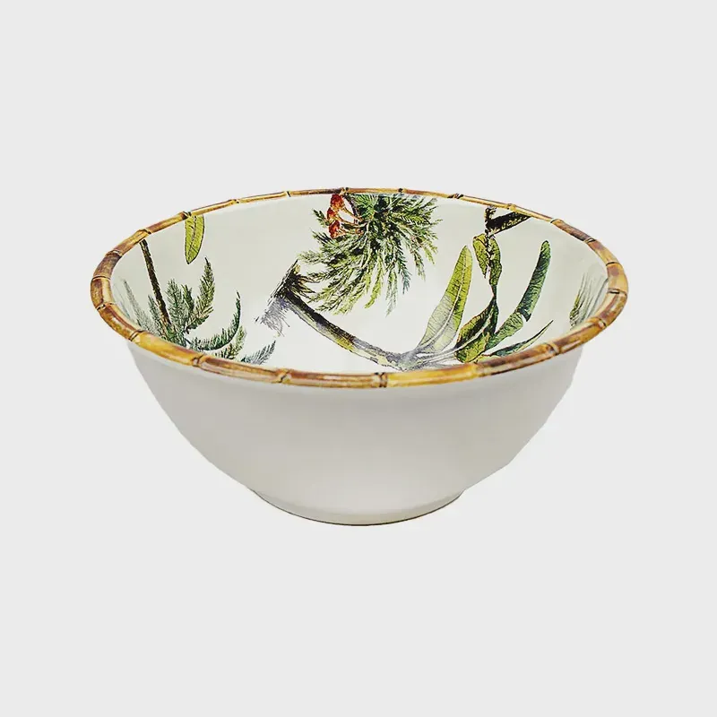 Bowl Melamina Borda Bambu Desenho 15x7cm 50100 - EntreCasa