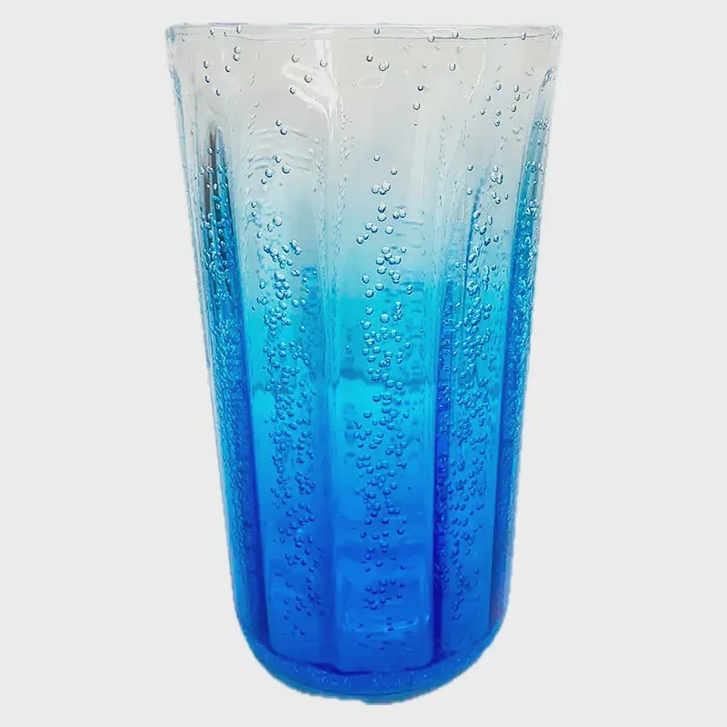 Copo Longo Escuro Bolhas Acrílico Azul 50110 - EntreCasa