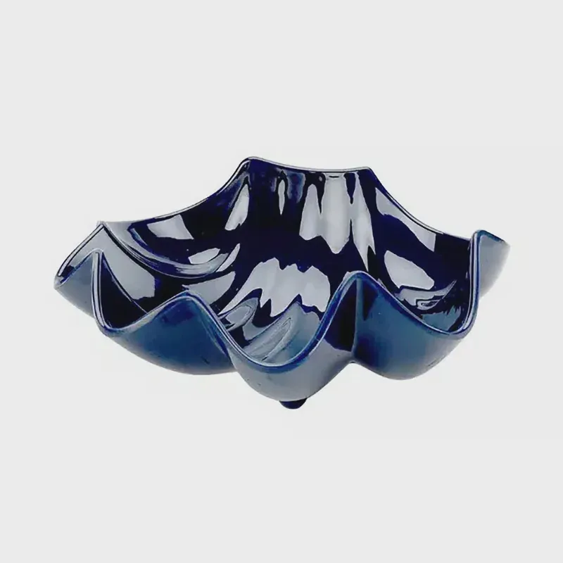Petisqueira em Melamina Formato Concha Azul 18x16,5x7cm 50225 - EntreCasa