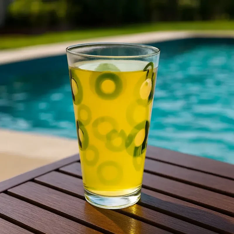 Copo Longo Acrílico Textura Círculos Verde 710ml