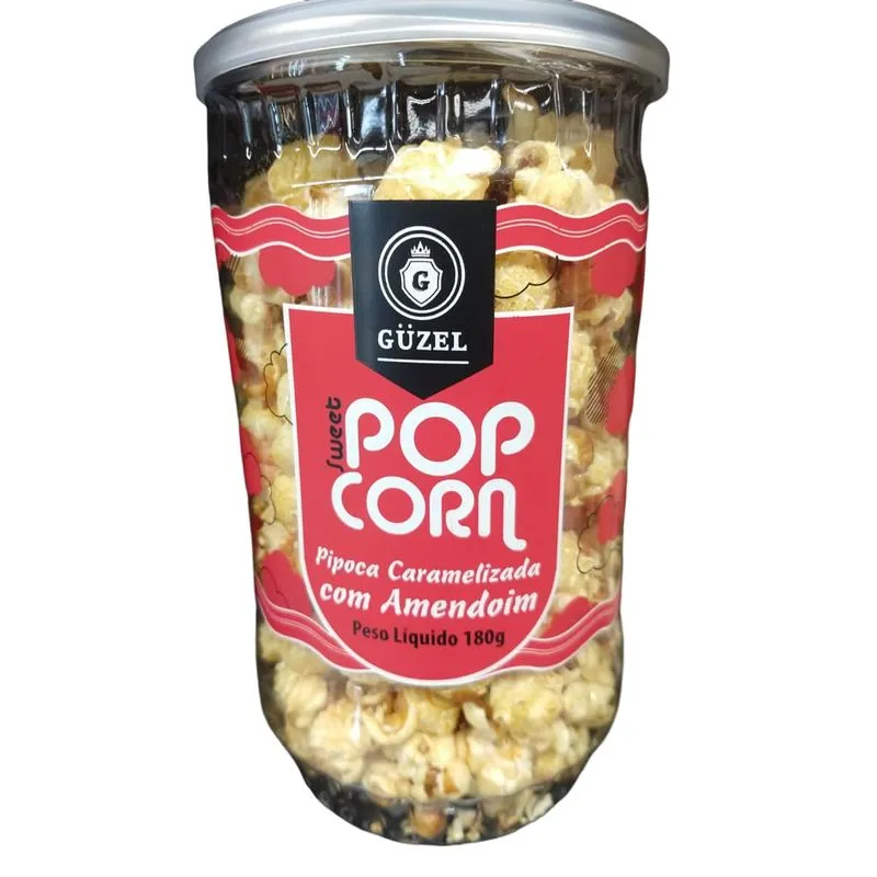 Pipoca Caramelizada Amendoim Guzel 180g