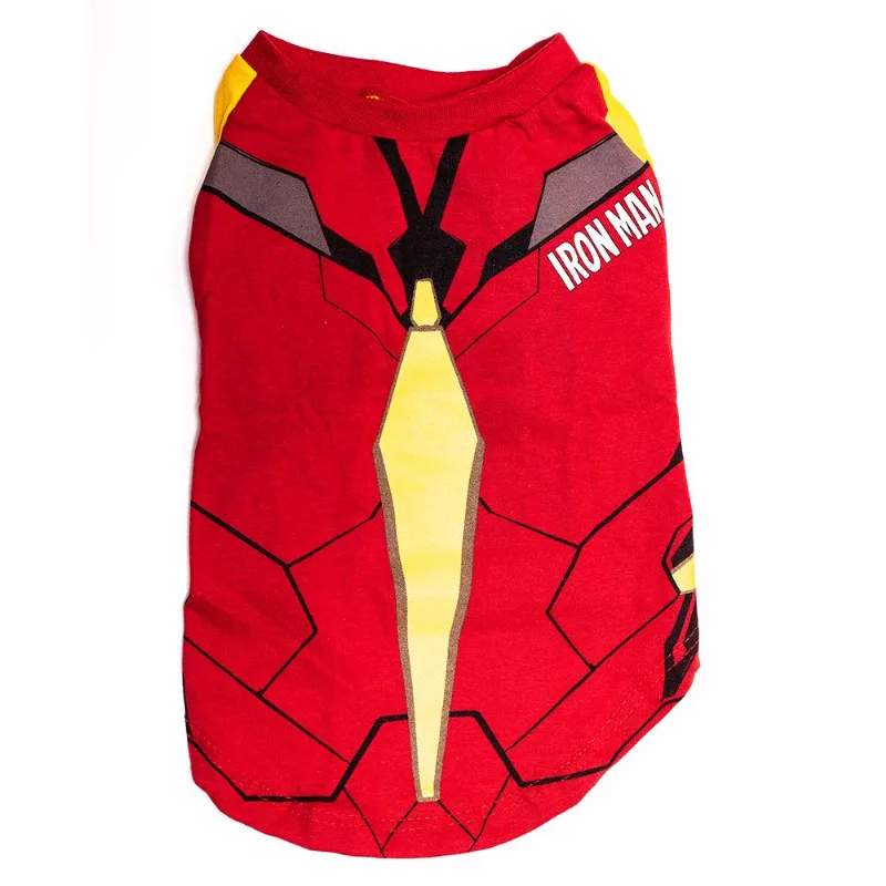Camiseta pet em meia malha 100% Algodão piticas Iron man G